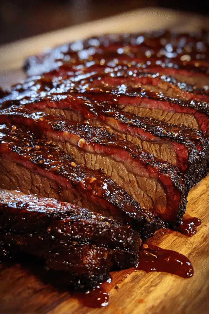Smoked whiskey brisket recipe with rich bourbon glaze for Texas-style BBQ.