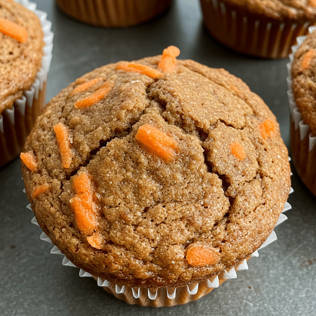 Sun-Kissed Carrot Spice Muffins healthy breakfast recipe with fresh carrots and warm spices macro photography