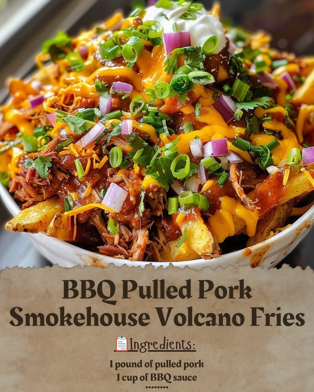 I Love BBQ Pulled Pork Smokehouse Volcano Fries Recipe
