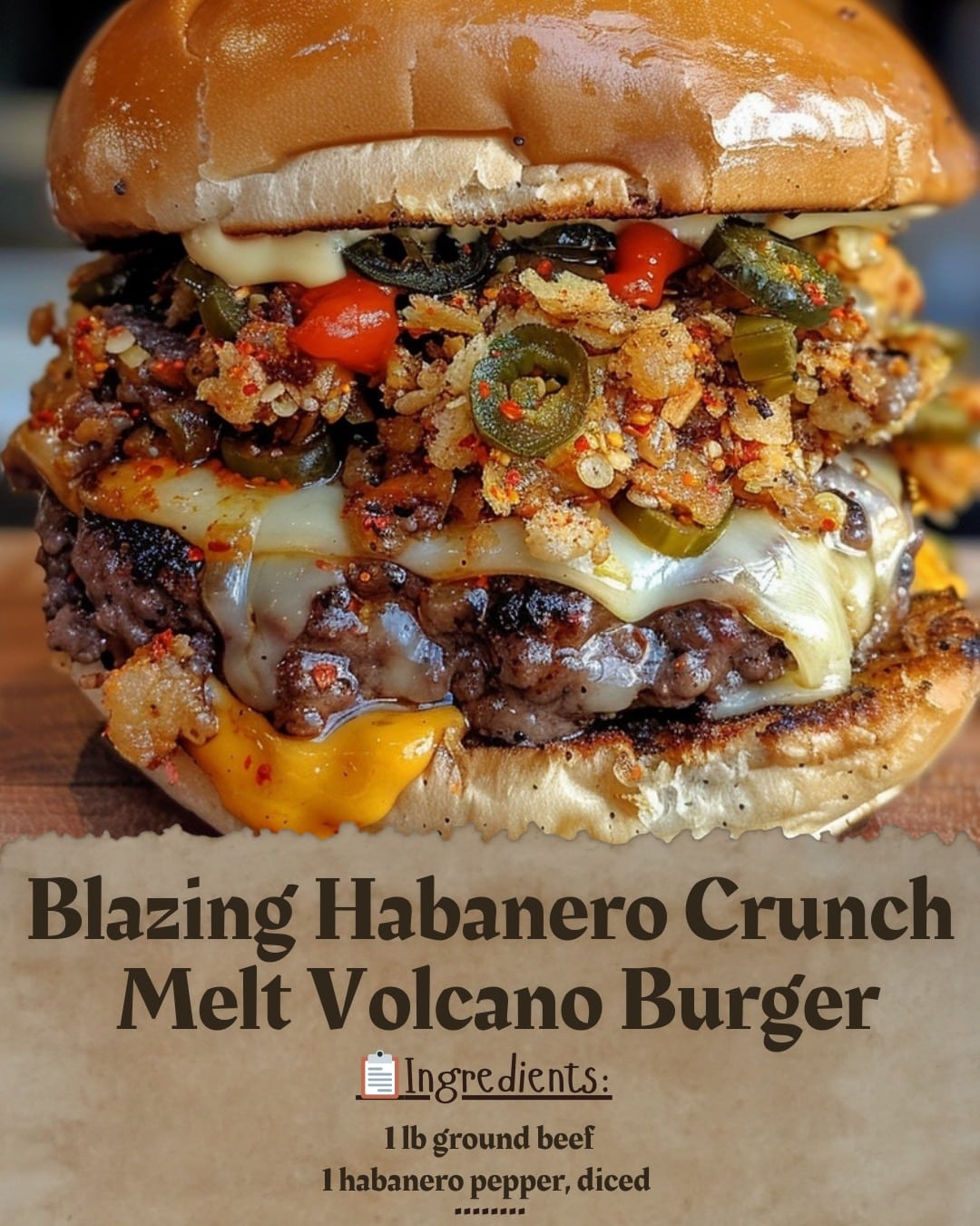 I Tried the Blazing Habanero Crunch Melt Volcano Burger