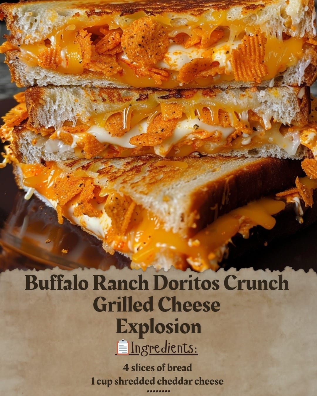 I Made a Buffalo Ranch Doritos Crunch Grilled Cheese Explosion
