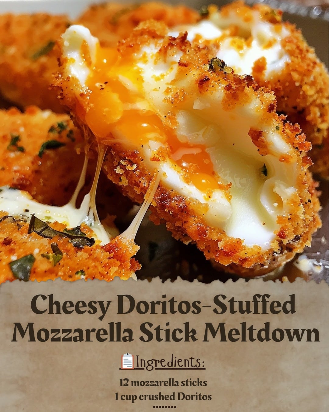 Cheesy Doritos-Stuffed Mozzarella Stick Meltdown