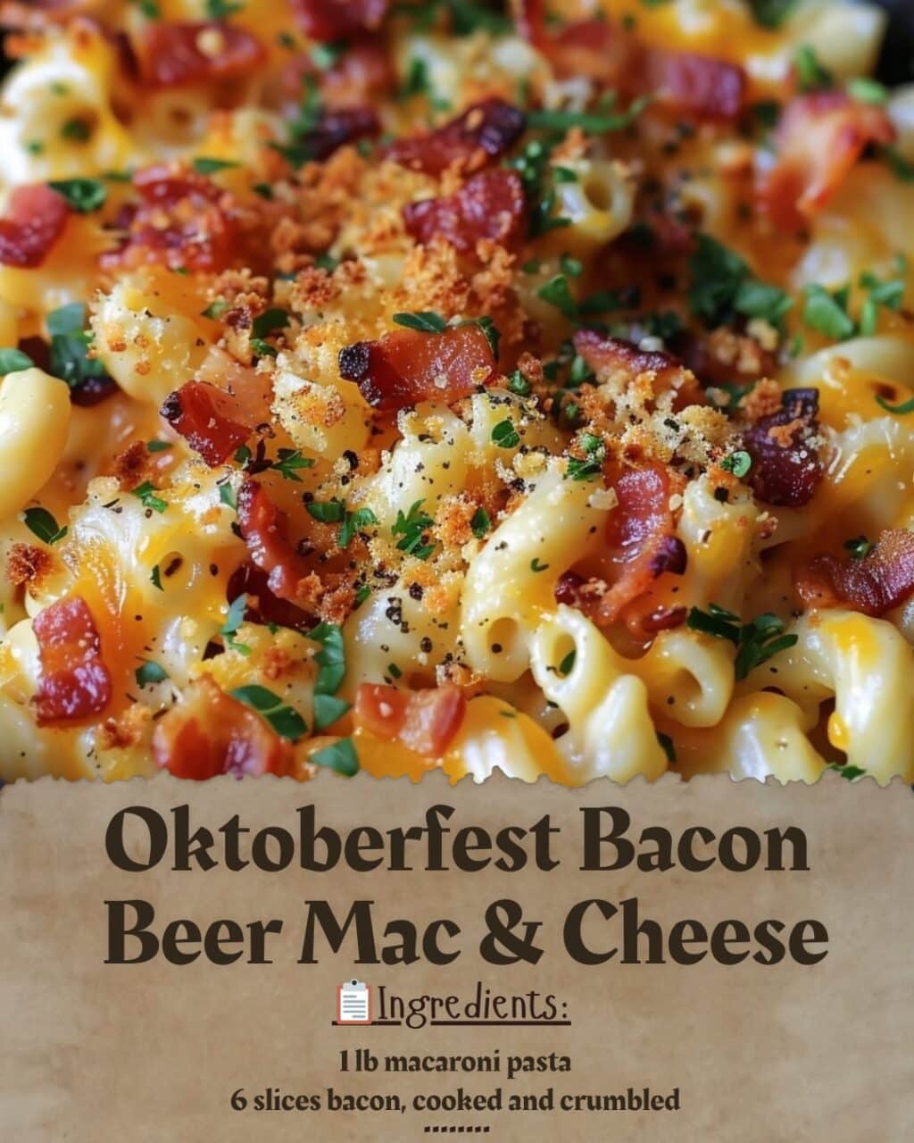 Oktoberfest Bacon Beer Mac & Cheese