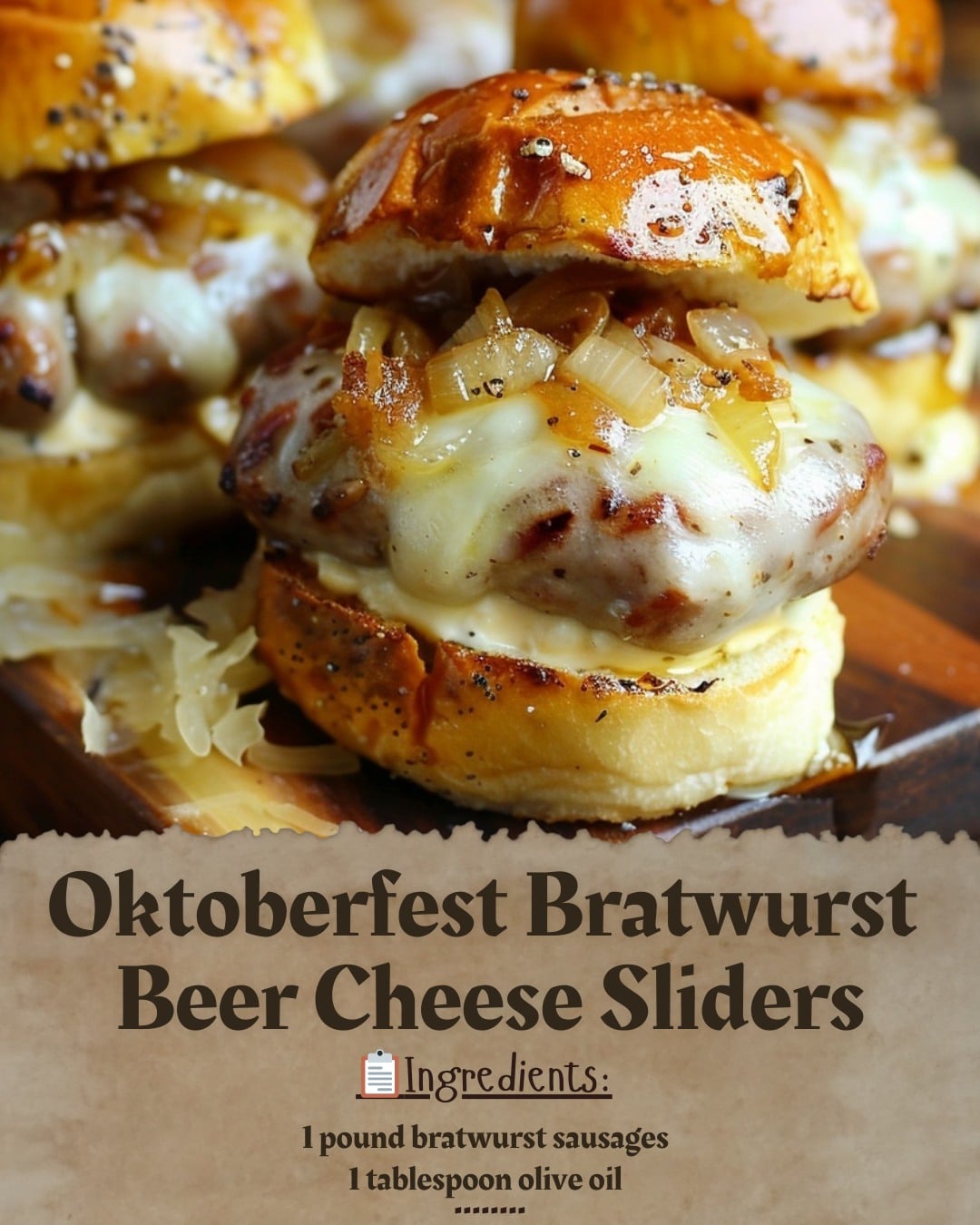 Oktoberfest Bratwurst Beer Cheese Sliders
