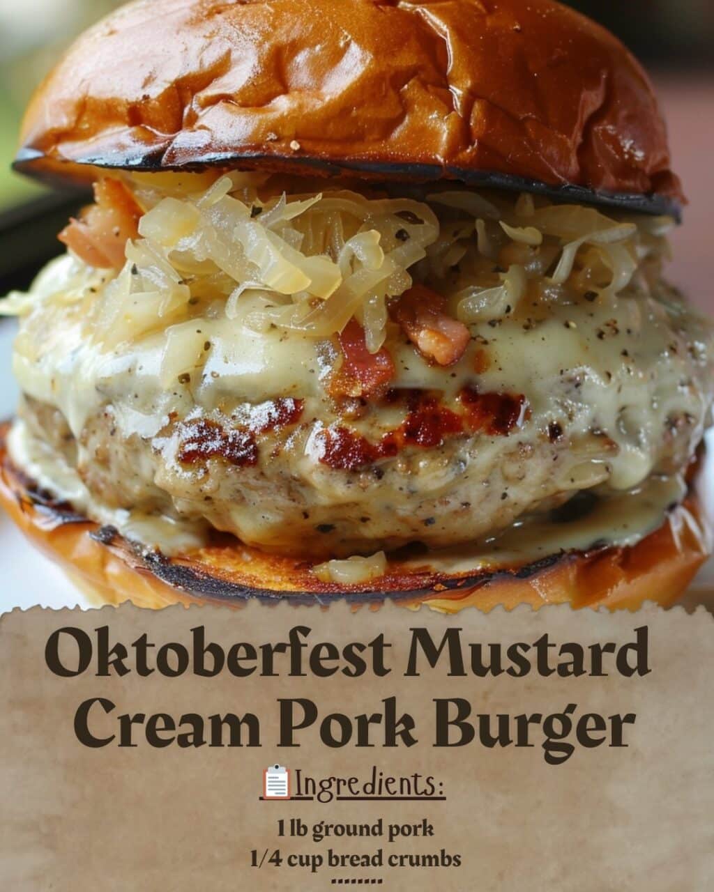 Oktoberfest Mustard Cream Pork Burger