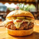 Oktoberfest Mustard Cream Pork Burger