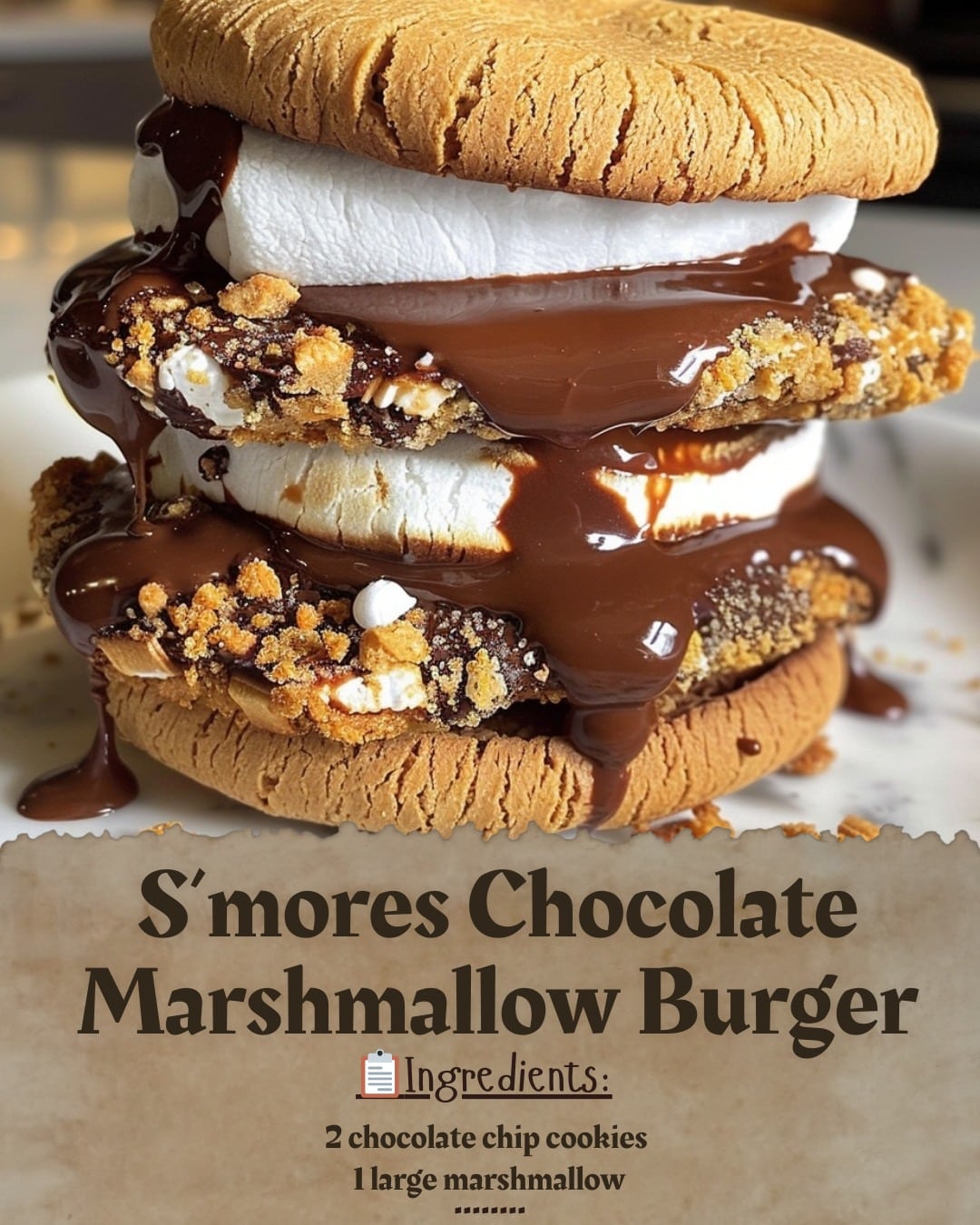 S'mores Chocolate Marshmallow Burger