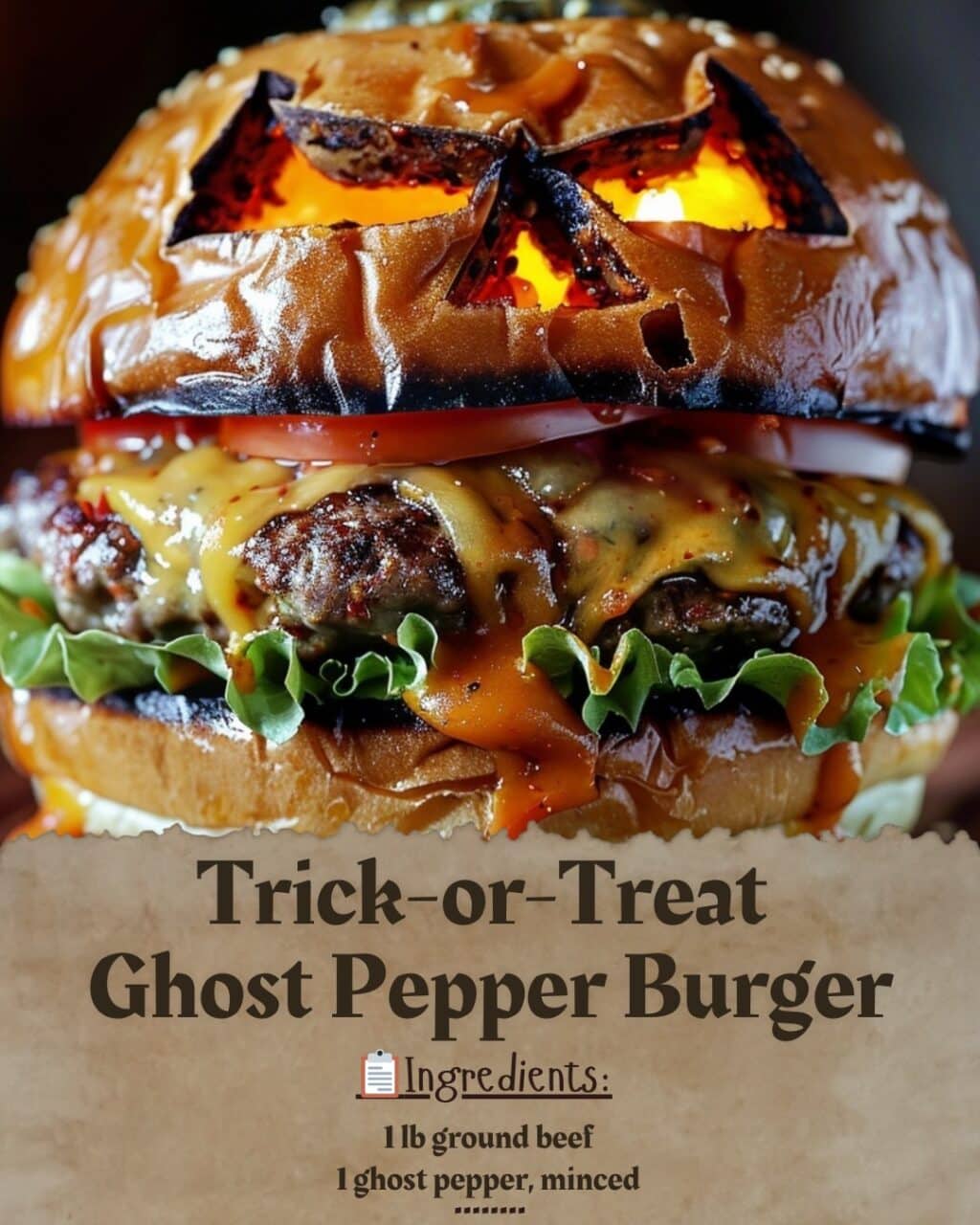 Trick-or-Treat Ghost Pepper Burger