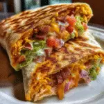 Bacon Ranch Crunch Wrap with golden crispy exterior, premium rotisserie chicken, artisanal bacon and fresh vegetables