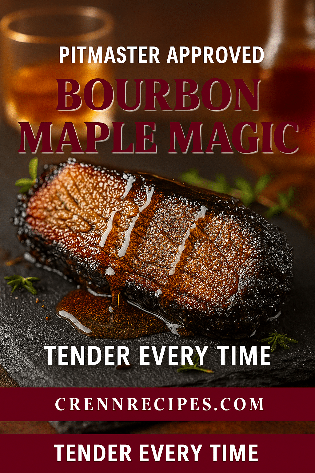 bourbon maple brisket Pinterest recipe pin - tender every time bourbon bbq brisket