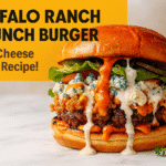 Buffalo Ranch Crunch Burger recipe - CrennRecipes elegant-entrees buffalo ranch crunch burger