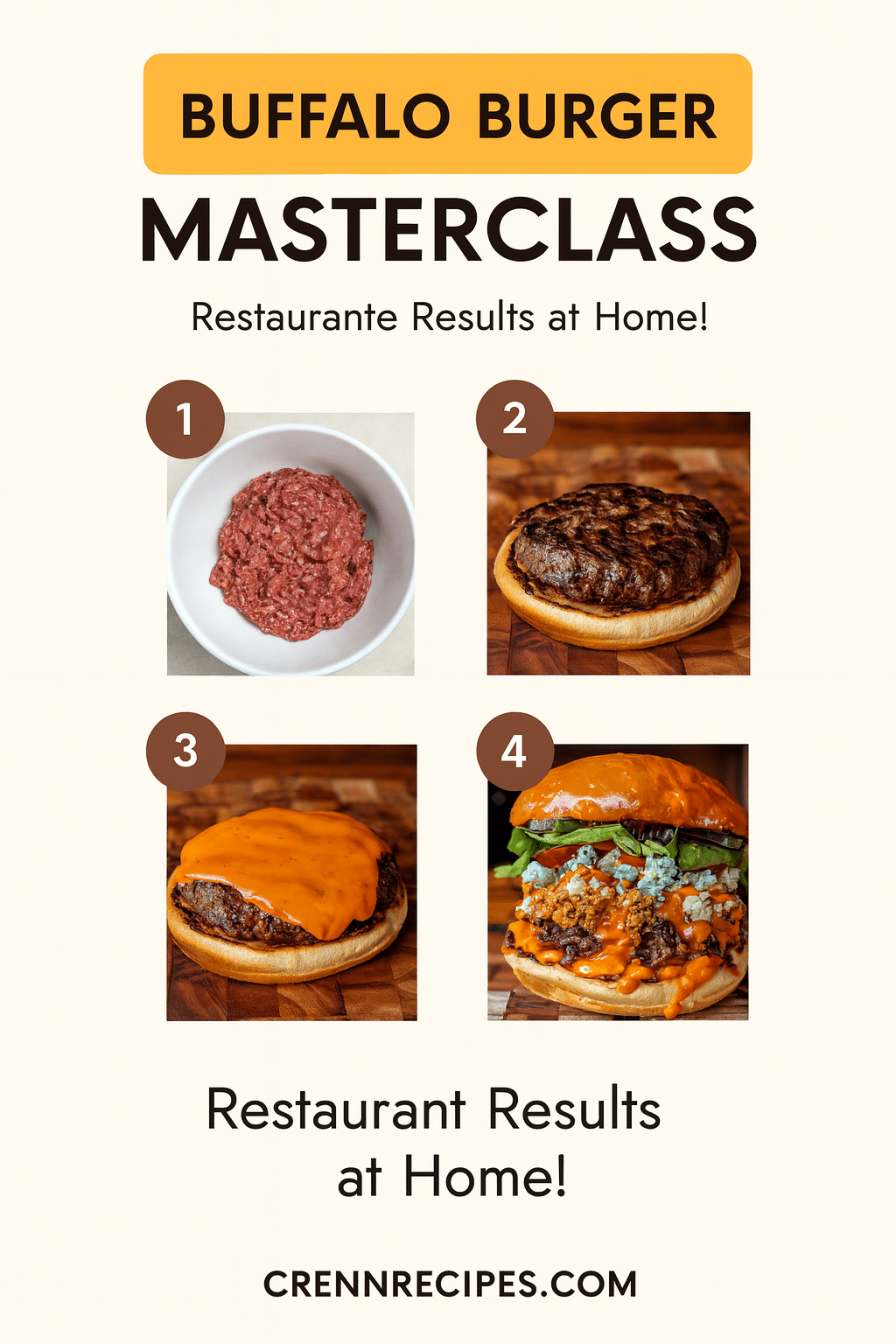 Savor the Buffalo Ranch Crunch Burger with Blue Cheese Flood