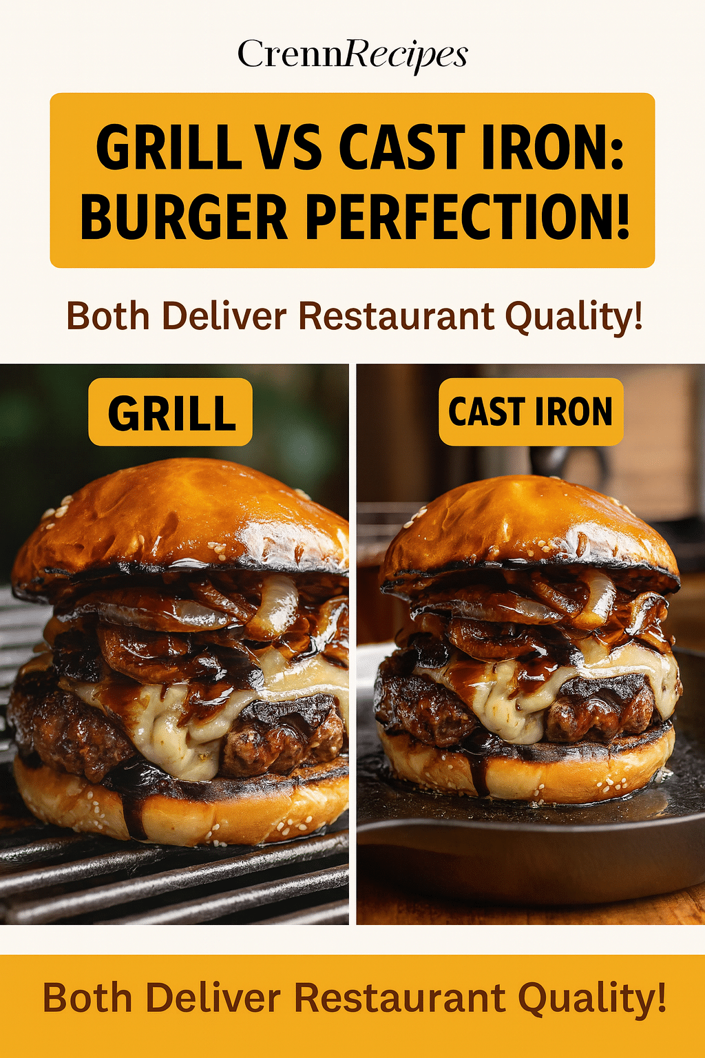 GRILL VS CAST IRON: BURGER PERFECTION! - elegant-entrees comparison guide