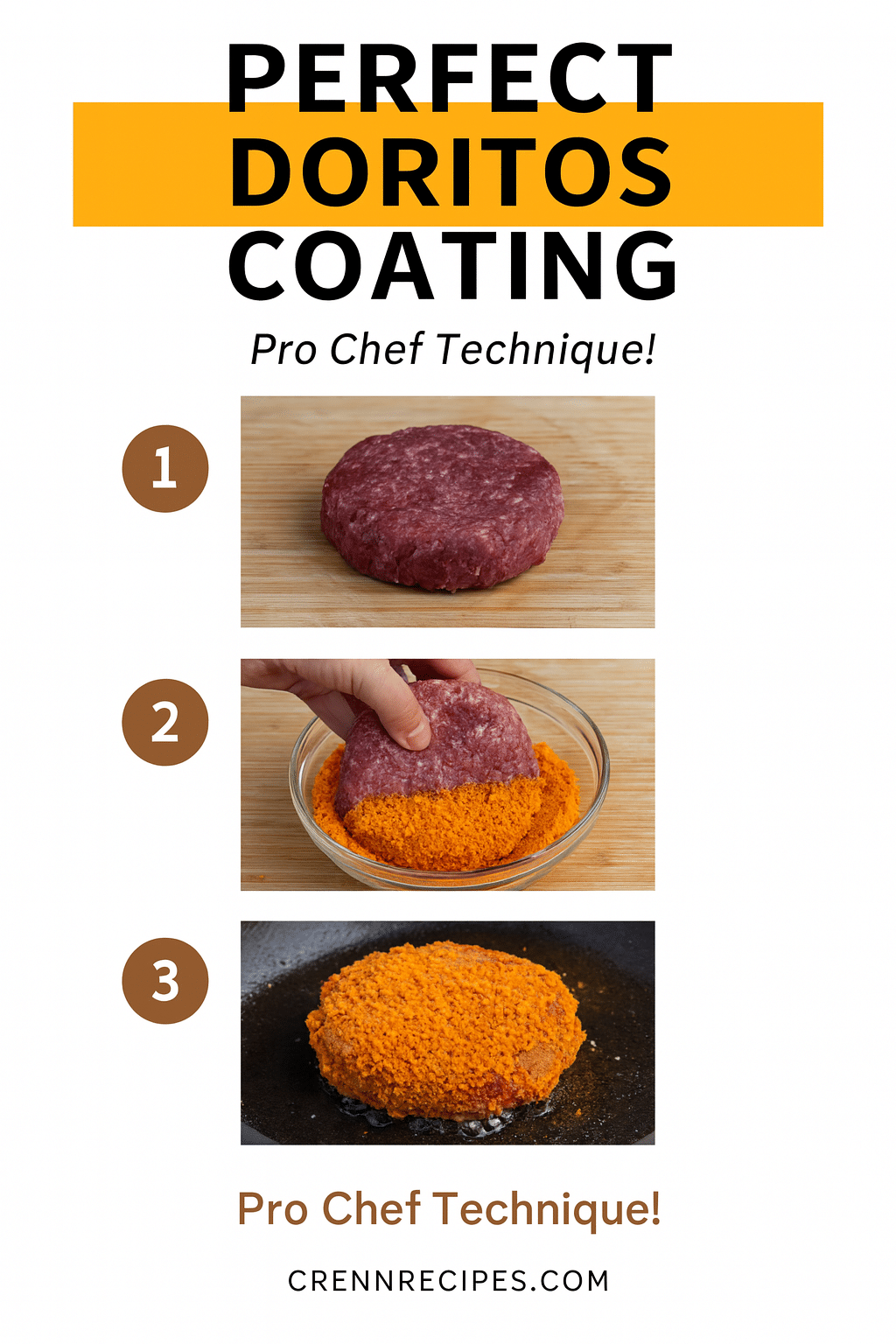 Doritos coating technique tutorial pin - step-by-step elegant-entrees guide