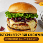 Harvest Cranberry Brie Chicken Burger recipe - CrennRecipes elegant-entrees cranberry brie chicken burger