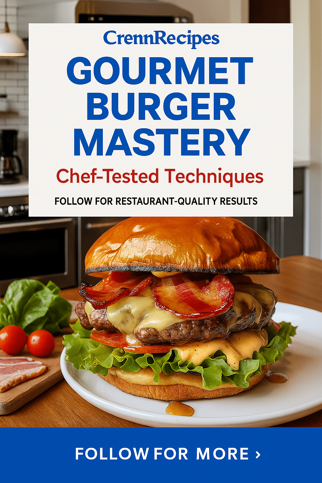 CrennRecipes brand authority - gourmet burger mastery culinary expertise