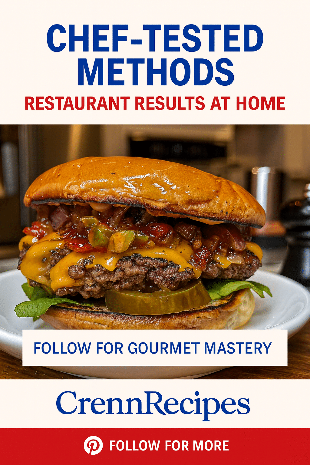 CrennRecipes brand authority - chef-tested burger mastery culinary expertise