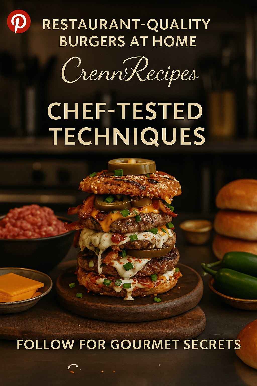 CrennRecipes brand authority - gourmet burger mastery culinary expertise