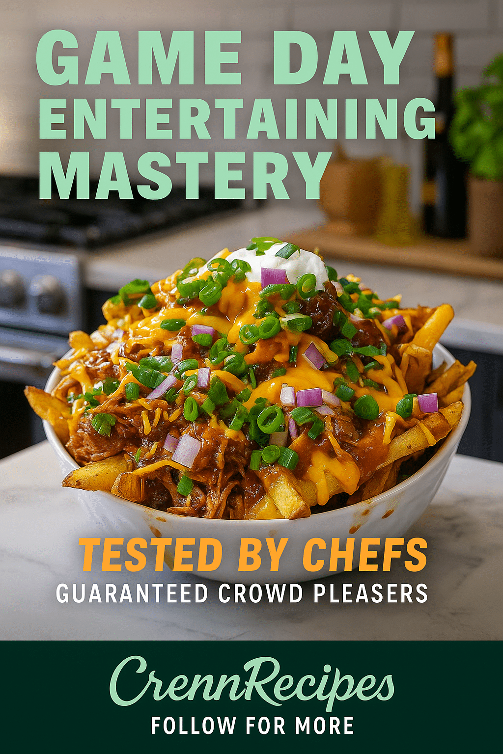 CrennRecipes brand authority - game day entertaining mastery culinary expertise