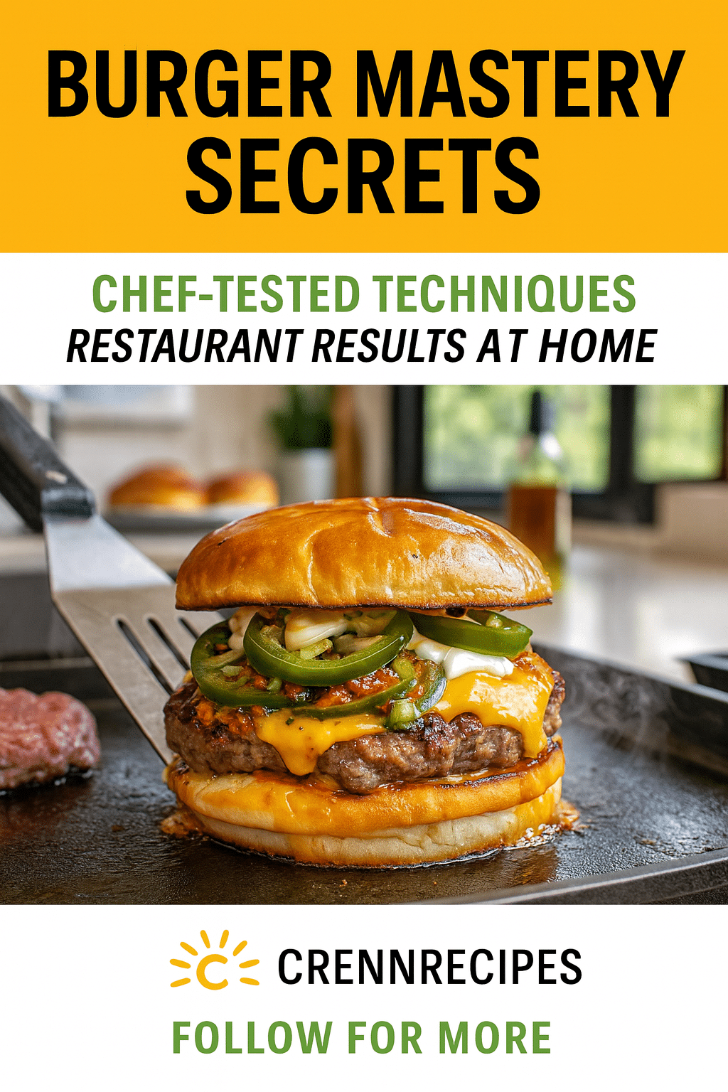 CrennRecipes brand authority - BURGER MASTERY SECRETS culinary expertise