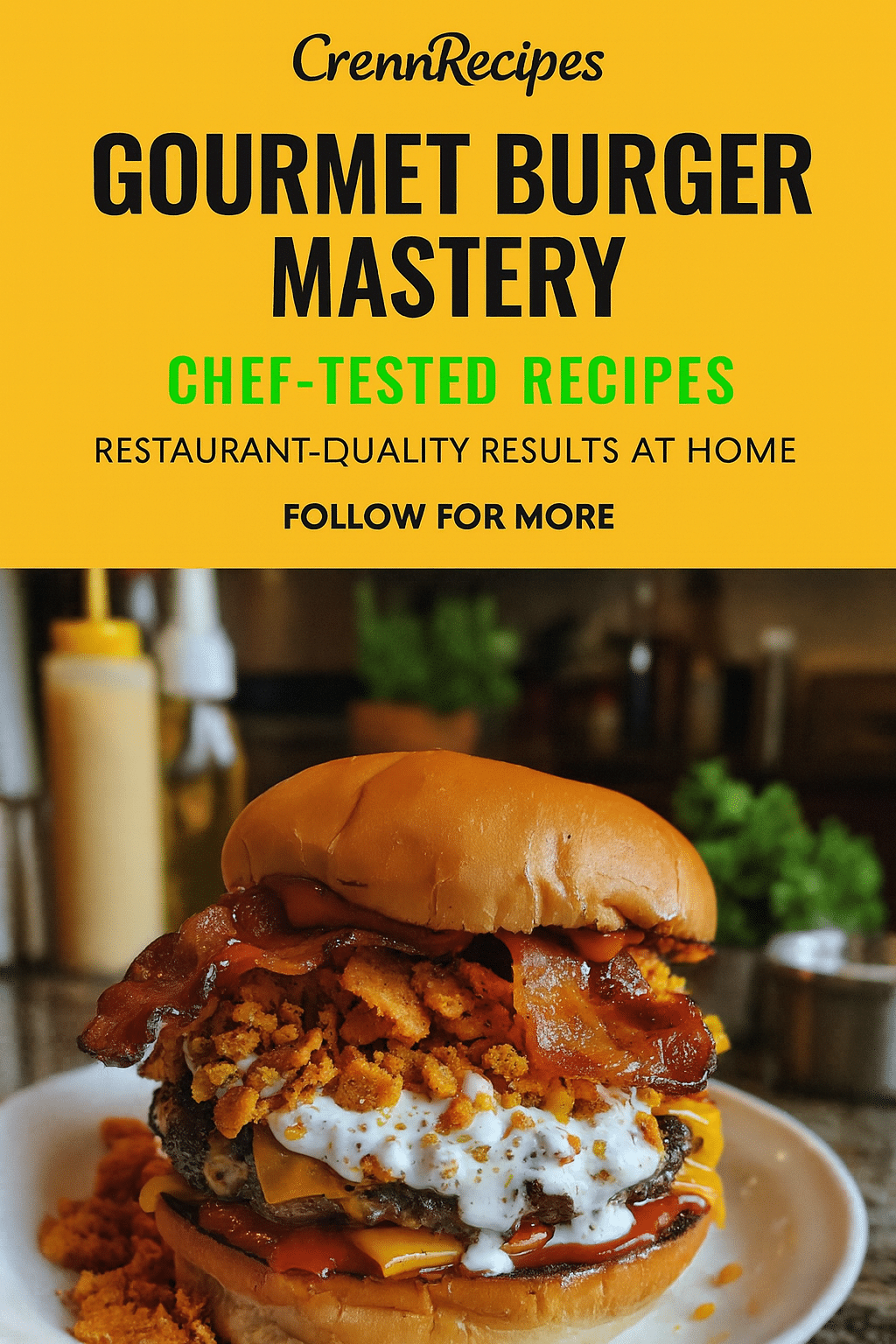 CrennRecipes brand authority - GOURMET BURGER MASTERY culinary expertise