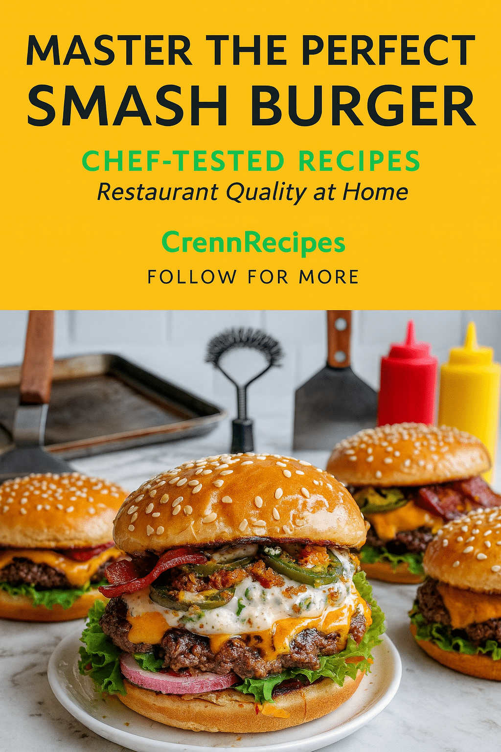 CrennRecipes brand authority - Master the perfect smash burger culinary expertise