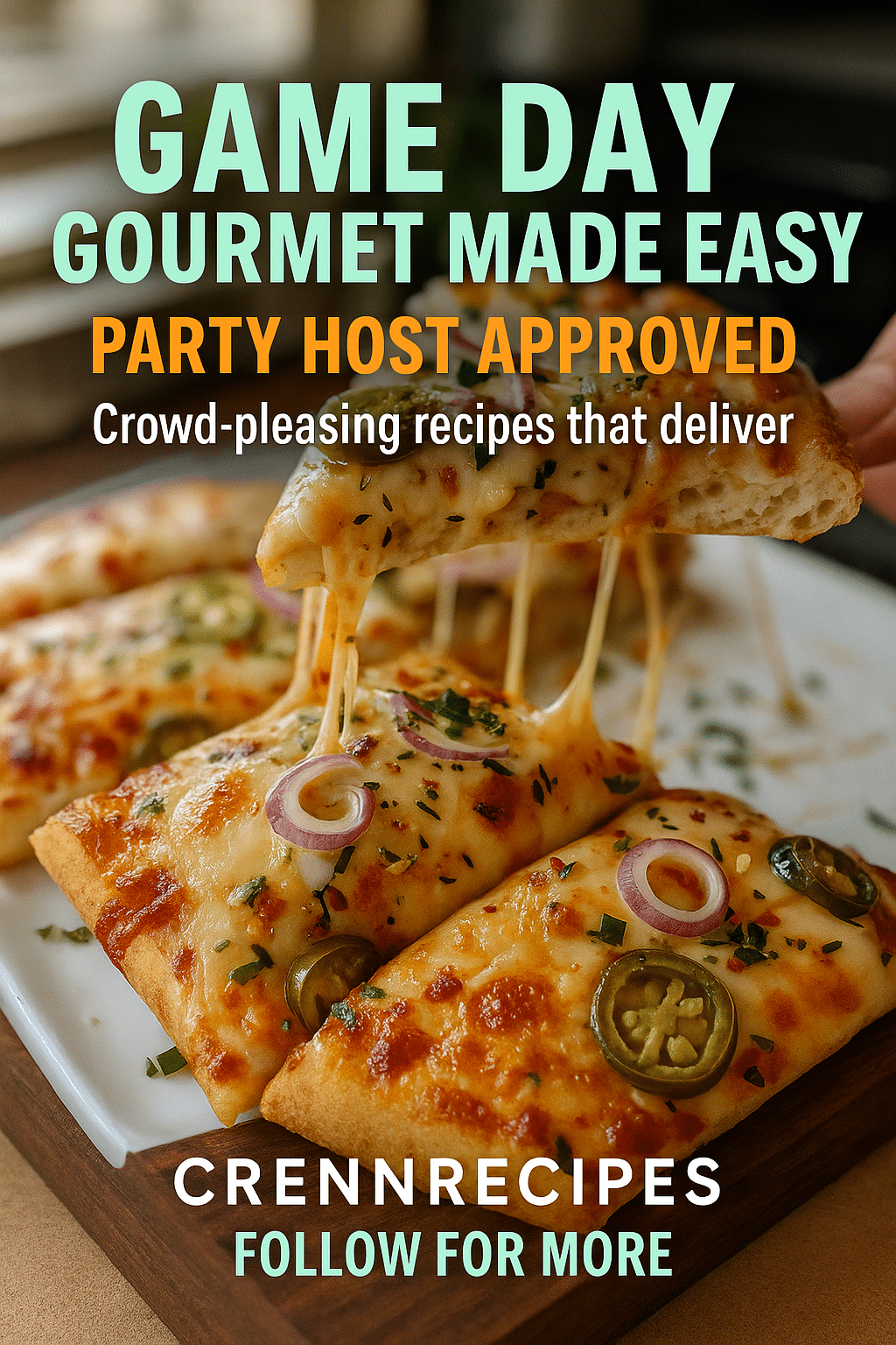 CrennRecipes brand authority - Game Day Gourmet Made Easy party hosting expertise