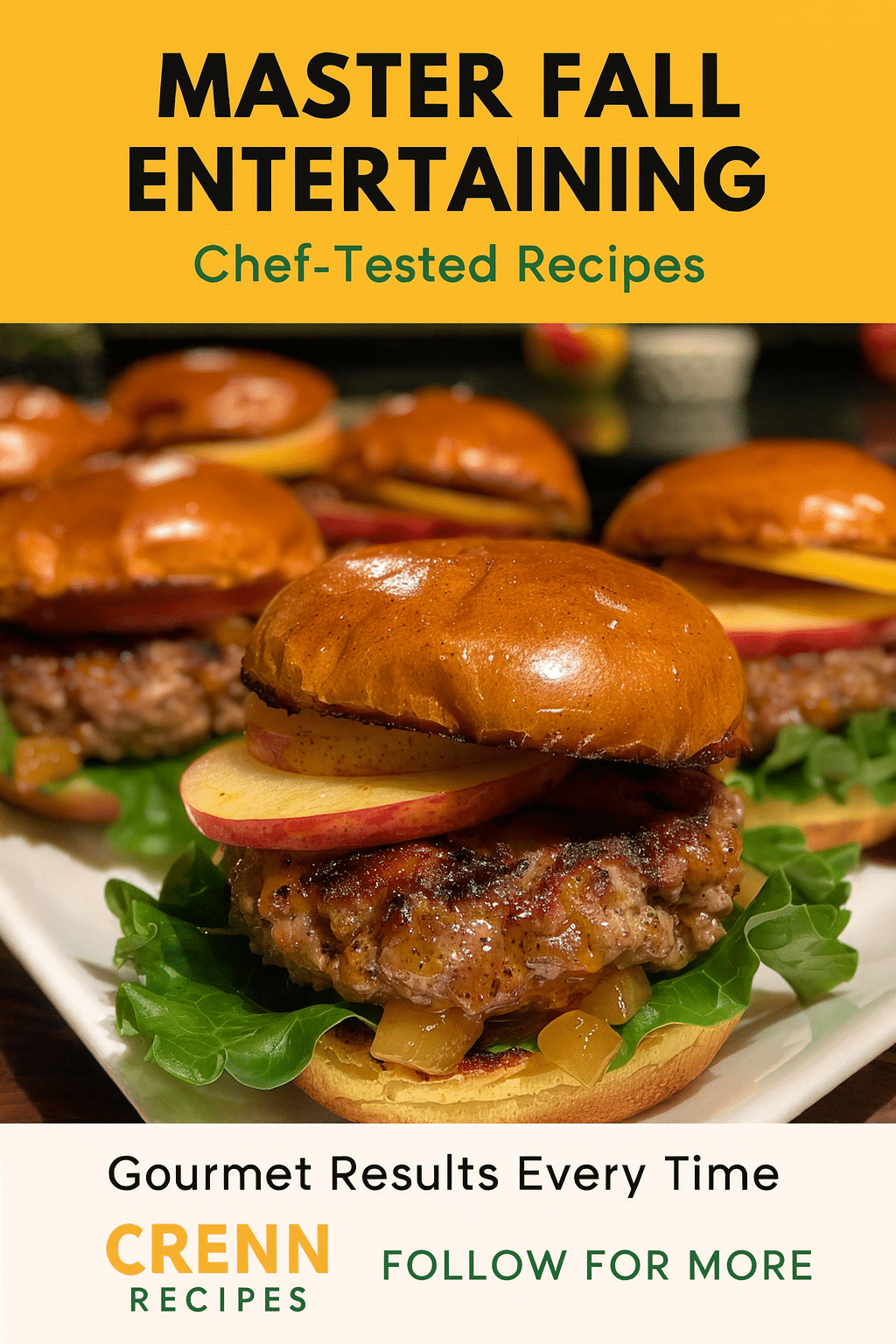 CrennRecipes brand authority - Master Fall Entertaining Gourmet Slider Perfection culinary expertise