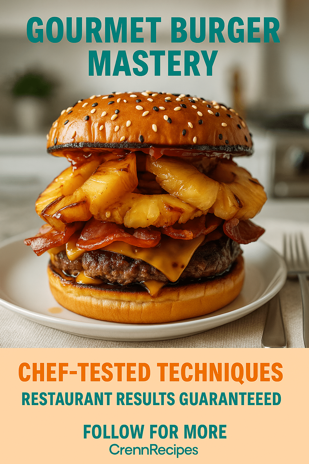 CrennRecipes brand authority - Gourmet Burger Mastery culinary expertise