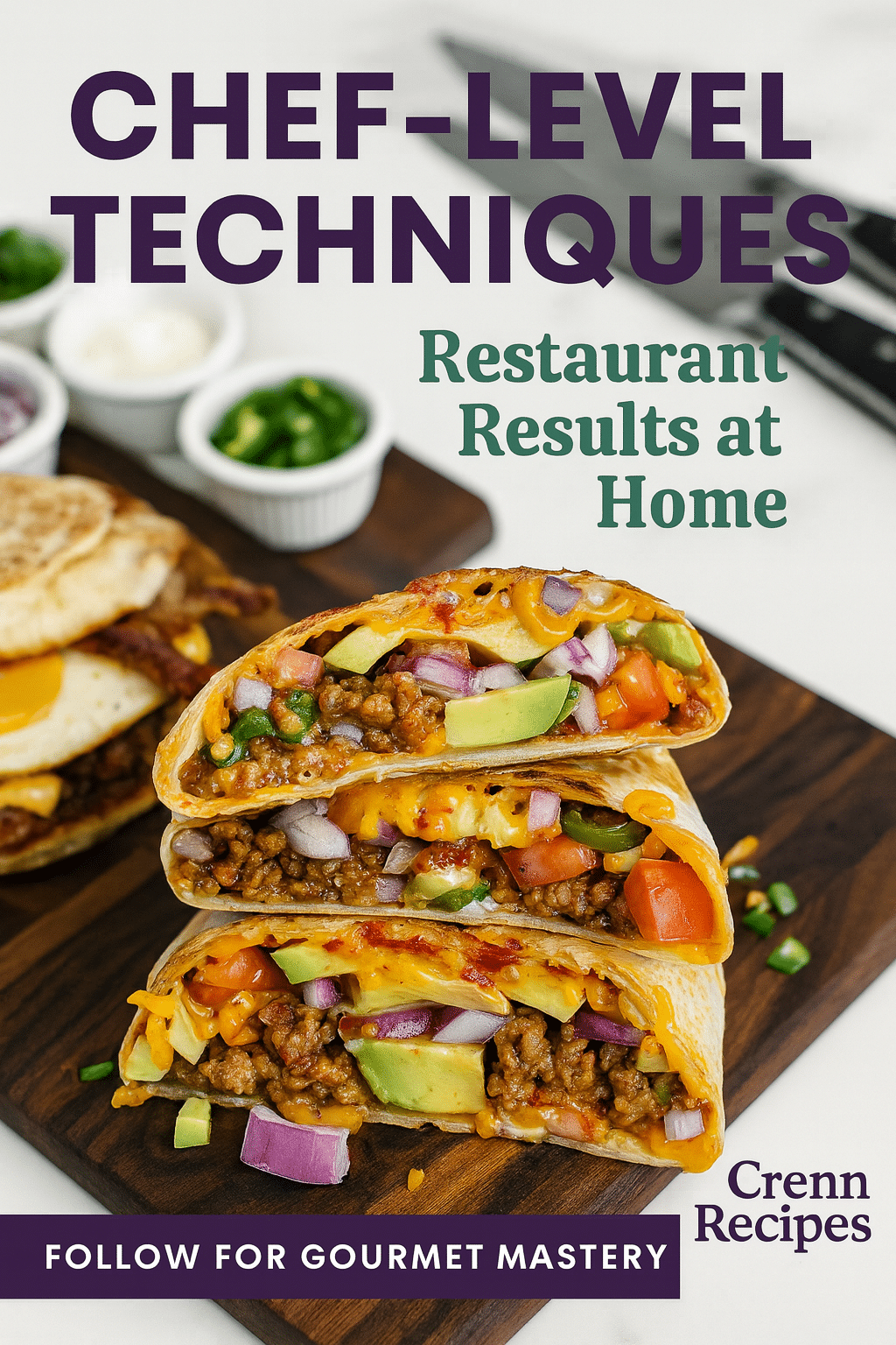 CrennRecipes brand authority - Master Chef-Level Handheld Techniques culinary expertise