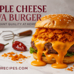 Doritos Triple Cheese Lava Burger recipe - CrennRecipes gourmet burger chipotle