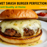Garlic-parmesan butter smash burger recipe - CrennRecipes gourmet-appetizers garlic parmesan butter smash burger