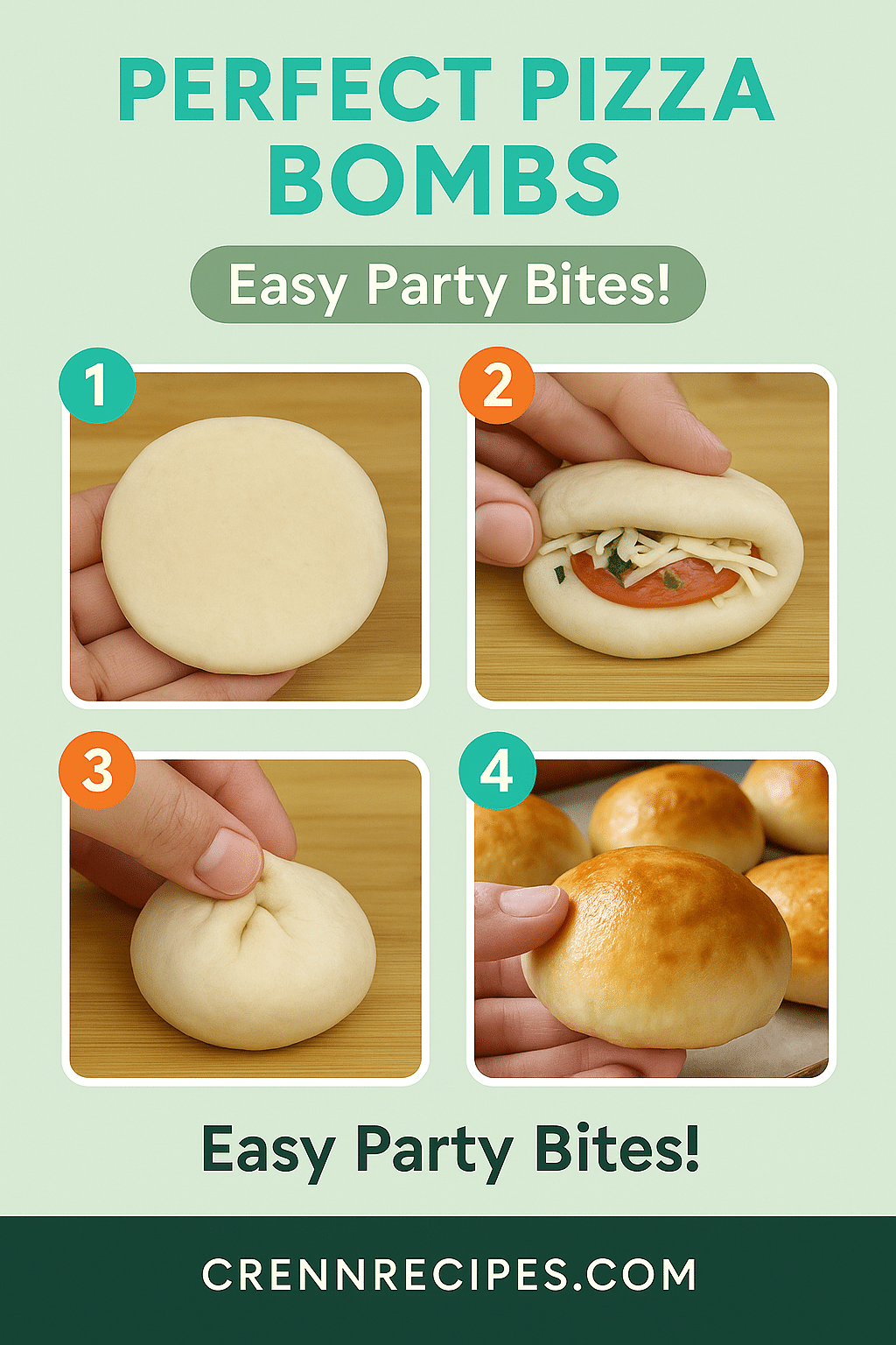 How to make perfect pizza bombs tutorial pin - step-by-step gourmet appetizers guide