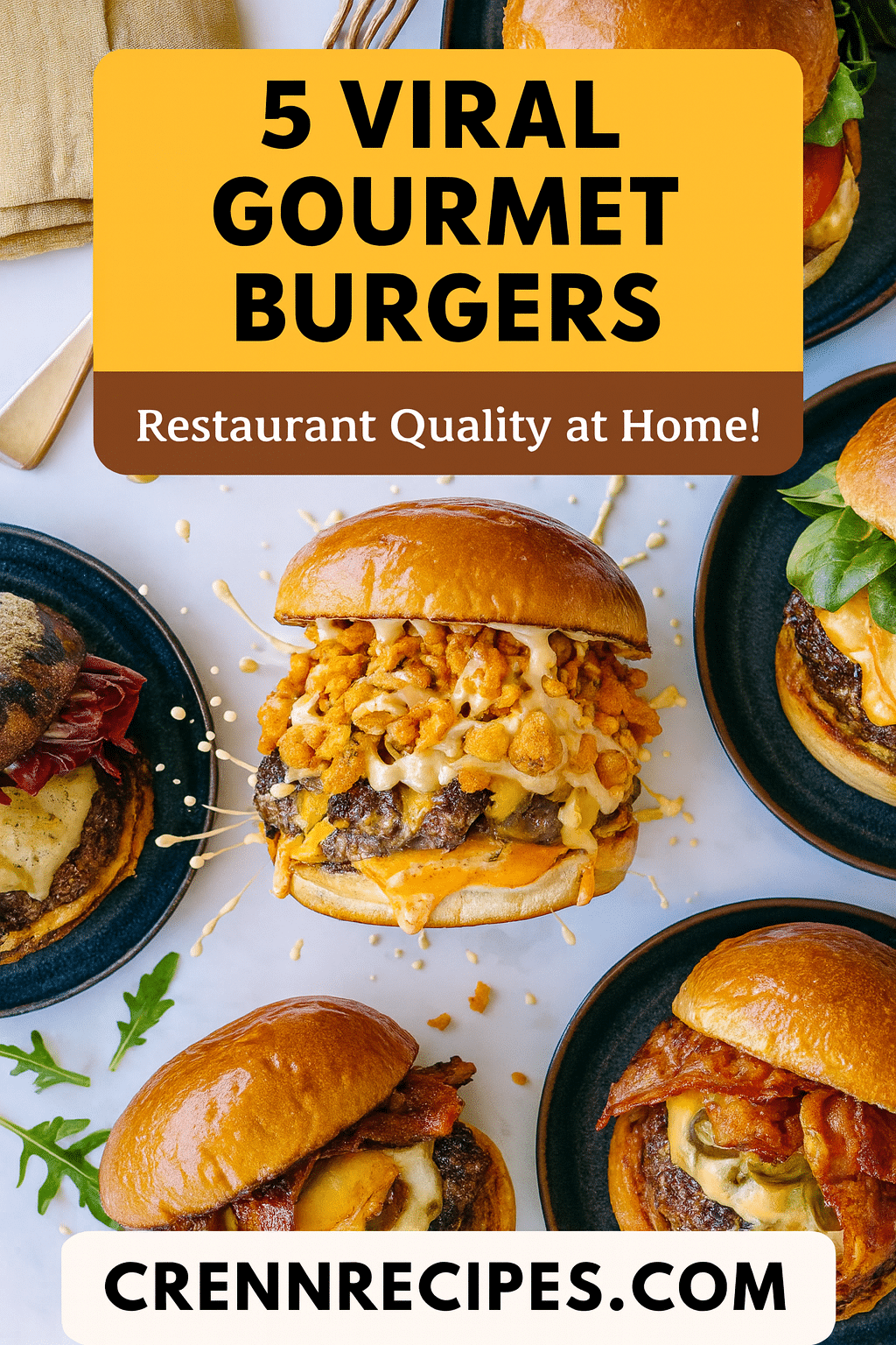 Pinterest pin for Cheesy Doritos Inferno Burger - Restaurant Quality at Home elegant-entrees