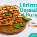 Habanero Ranch Blaze Stuffed Quesadilla Burger recipe - CrennRecipes gourmet appetizers quesadilla burger
