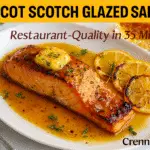 Apricot Scotch Glazed Salmon recipe - CrennRecipes elegant-entrees scotch glazed salmon