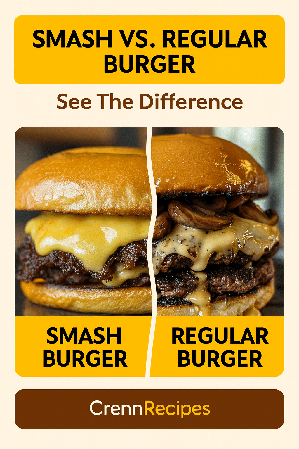 Smash vs regular burger comparison - elegant entrees burger guide
