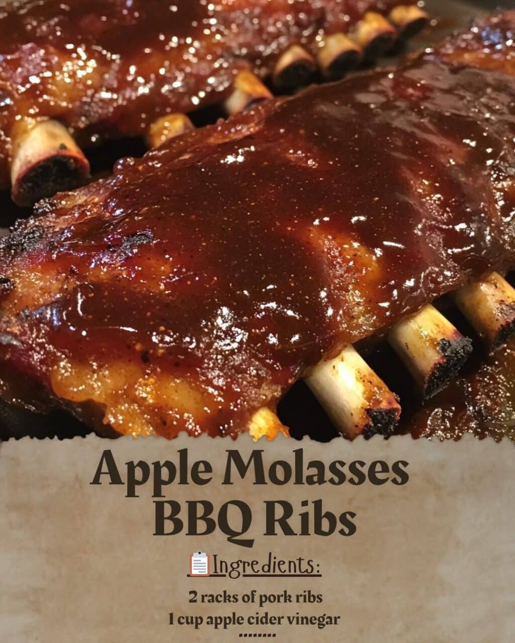 Apple Molasses BBQ Ribs Pin