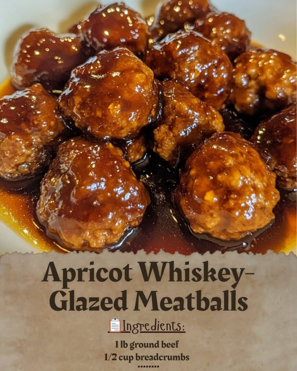 Apricot Whiskey-Glazed Meatballs