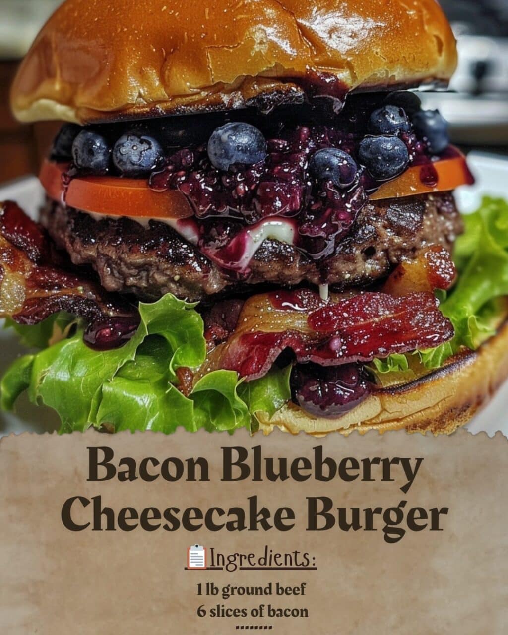 Bacon Blueberry Cheesecake Burger