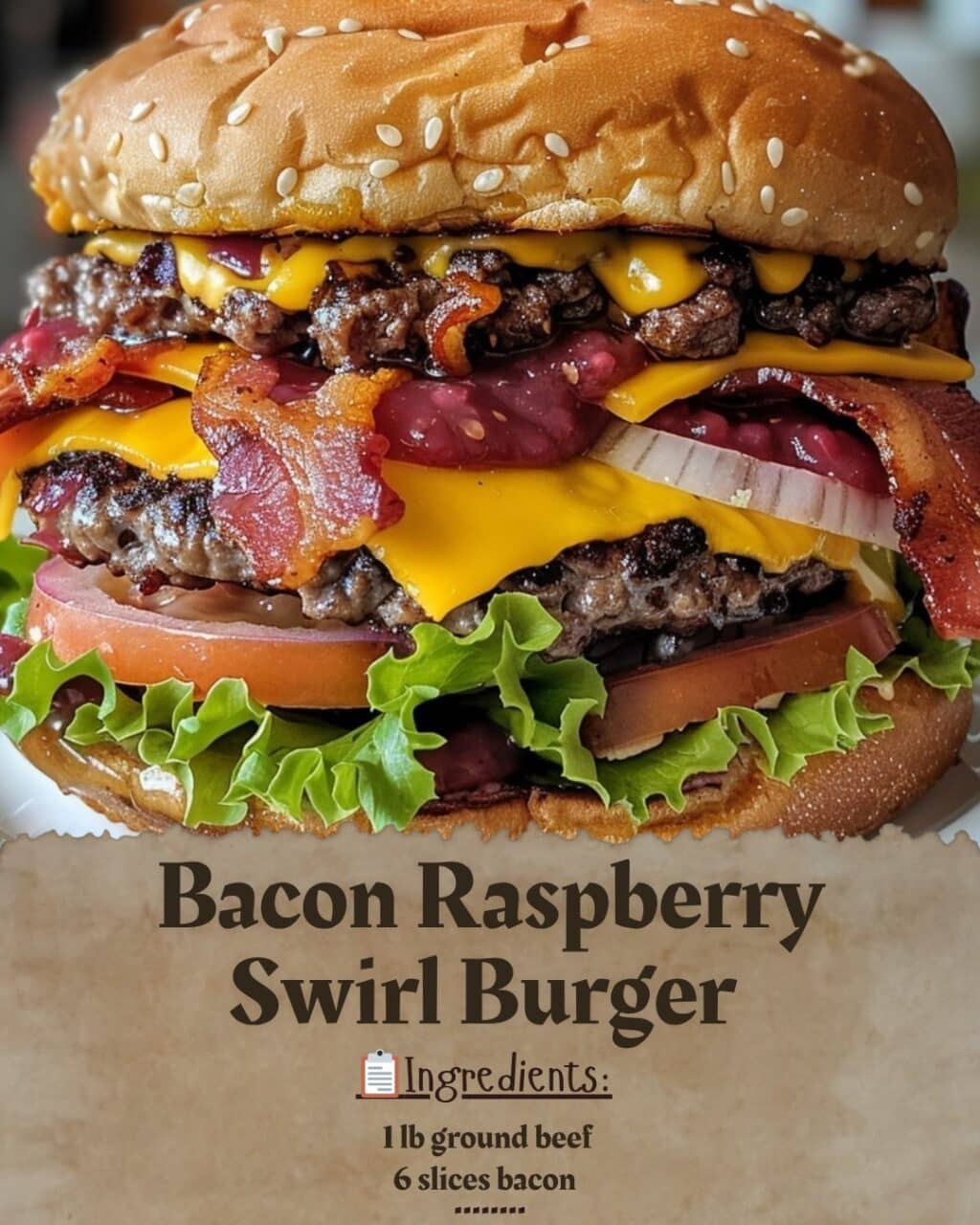 Bacon Raspberry Swirl Burger