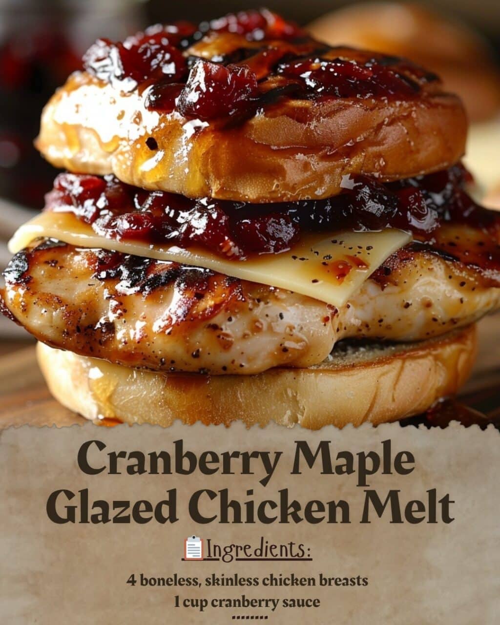 Cranberry Maple Glazed Chicken Melt