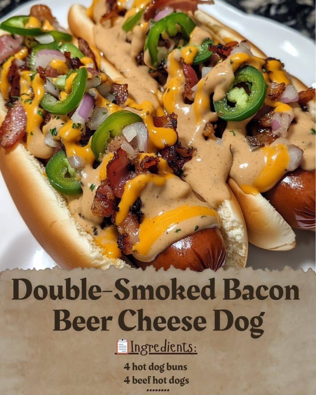 Double-Smoked Bacon Beer Cheese Dog