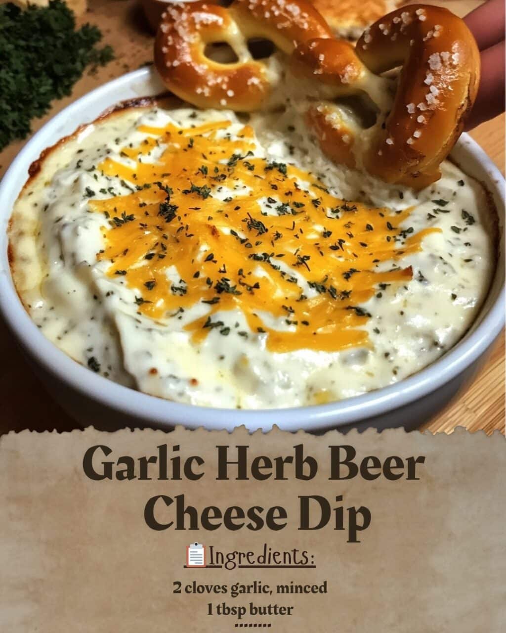 Garlic Herb Beer Cheese Dip