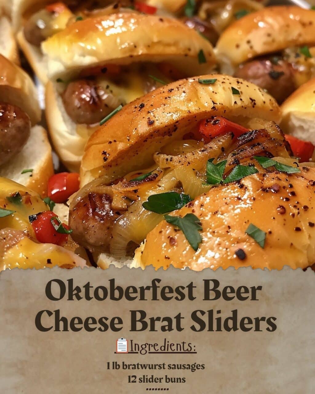 Oktoberfest Beer Cheese Brat Sliders