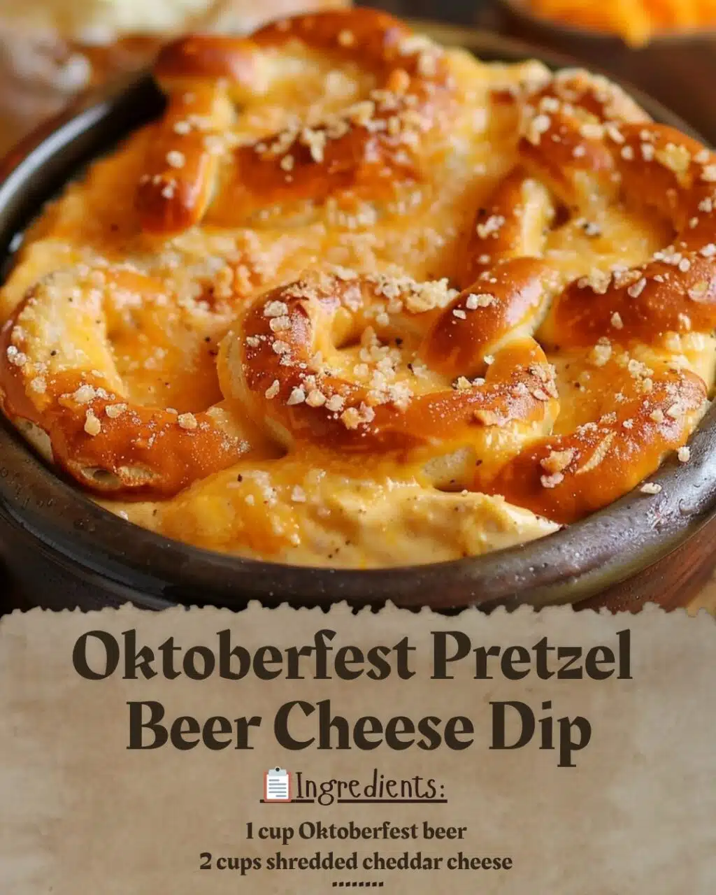 Oktoberfest Pretzel Beer Cheese Dip