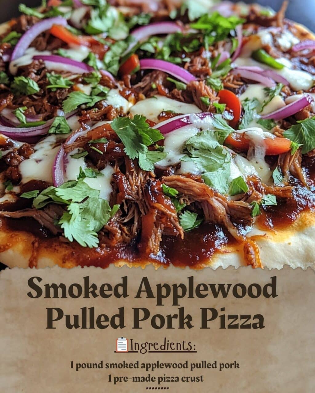 Smoked Applewood Pulled Pork Pizza