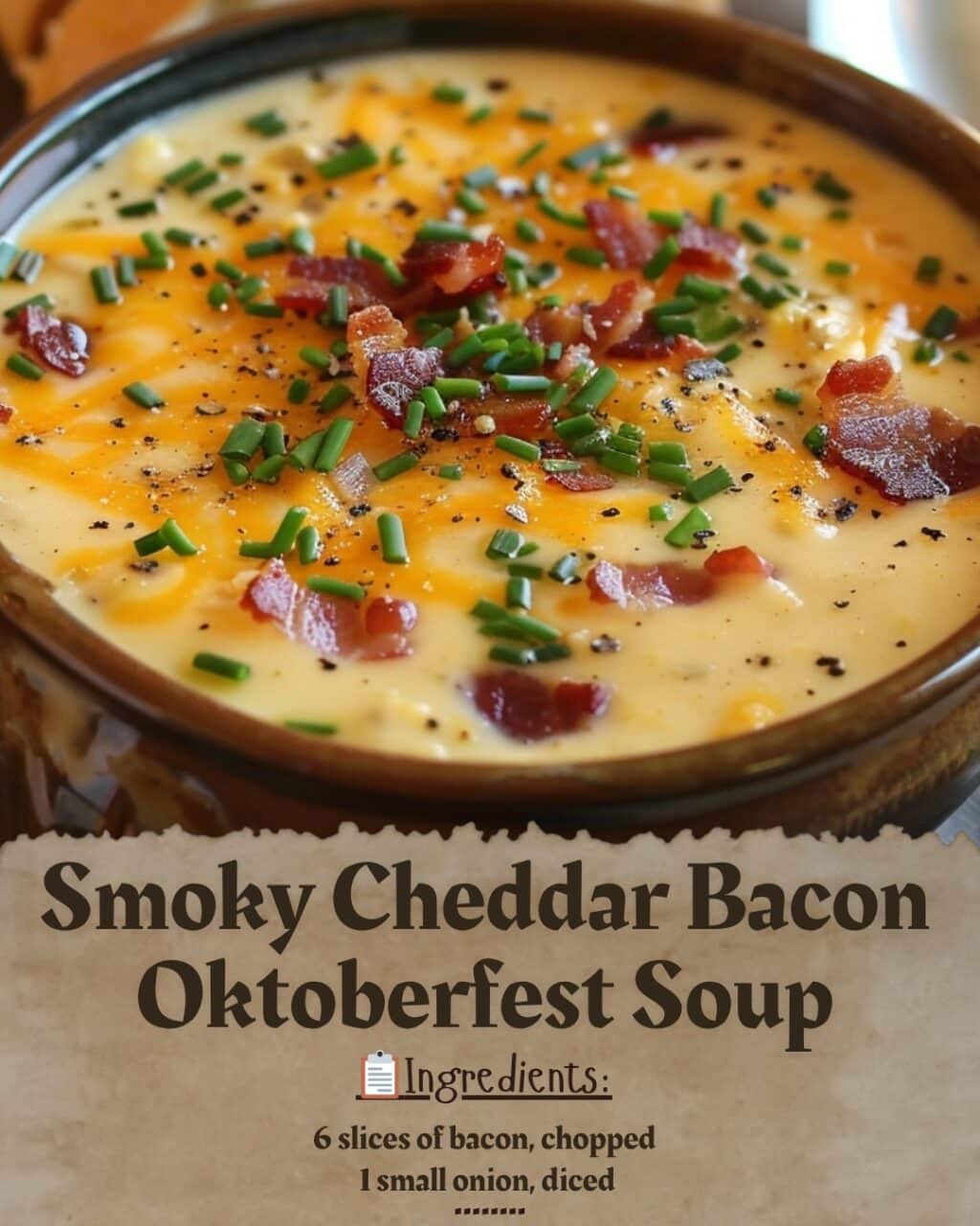 Smoky Cheddar Bacon Oktoberfest Soup
