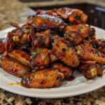Apple Cider Bacon Glazed Wings — restaurant-quality recipe photo
