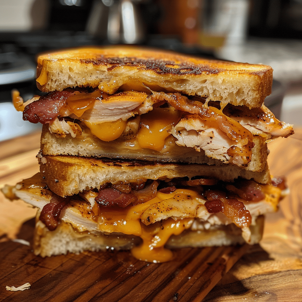 How to make Apple Cider Glazed Chicken Bacon Melt — key cooking step